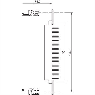 Schroff SCHROFF EuropacPRO geperforeerde rail voor verbindingsstukken, volgens EN 60603-2 en DIN 41612, 84 PK