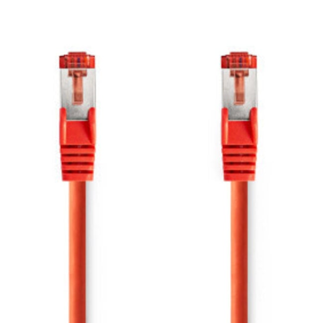 CAT6 Netwerkkabel | RJ45 Male | RJ45 Male | S/FTP | 0.25 m | Rond | LSZH | Rood | Label