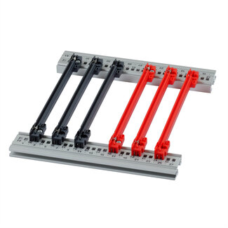 Schroff SCHROFF geleiderail accessoire type, PC, 220 mm, 2 mm groefbreedte, rood, 10 stuks