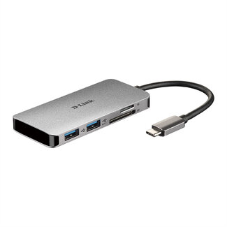 D-Link D-Link DUB-M610 USB-C 6-Port USB 3.0 Hub mit HDMI, Card Reader, USB-C Ladeanschluss