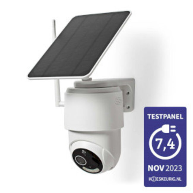 SmartLife Camera voor Buiten | Wi-Fi | Full HD 1080p | Pan tilt | IP65 | Max. batterijduur: 5 Maanden | Cloud Opslag (optioneel) / microSD (niet inbegrepen) | 5 V DC | Met bewegingssensor | Nachtzicht | Wit