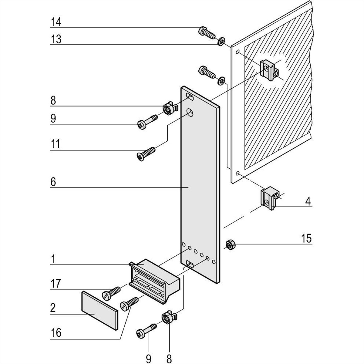 Schroff 20818020 19 modulesteunen 5 stuk(s)