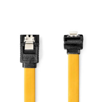 Nedis SATA Kabel | 6 Gbps | SATA 7-Pins Female | SATA 7-Pins Female | Vernikkeld | 0.50 m | Plat | PVC | Geel | Doos