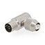 IEC (Coax) Connector | Gehoekt | Female | Vernikkeld | 75 Ohm | Schroef | Diameter kabelinvoer: 7.0 mm | Metaal | Zilver | 2 Stuks | Polybag