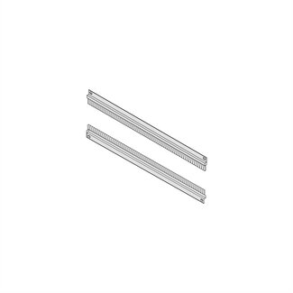Schroff SCHROFF 19" kabelkanaal met borstelstrip, zilver