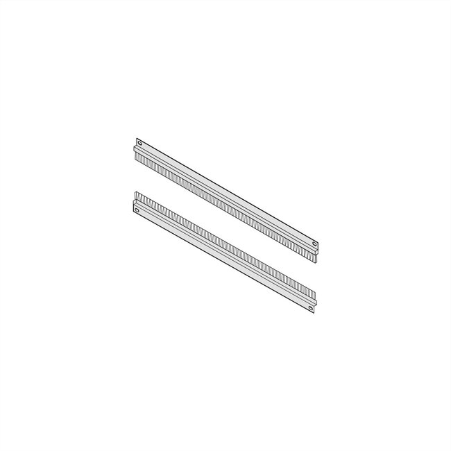 SCHROFF 19" kabelkanaal met borstelstrip, zilver