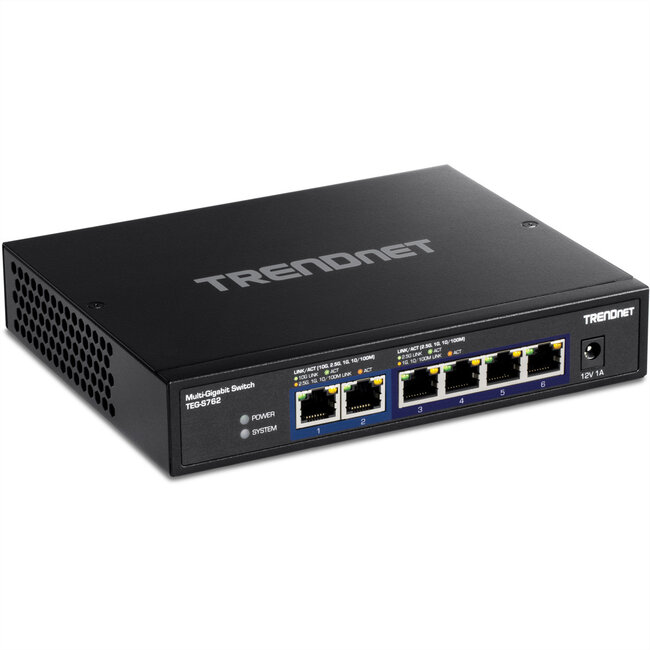 TRENDnet TEG-S762 6-poorts 10G switch, zwart