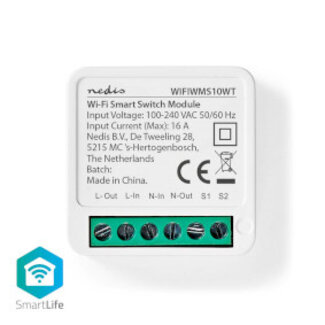 Nedis SmartLife Schakelaar | Wi-Fi | 3680 W | Kroonsteen | App beschikbaar voor: Android™ / IOS