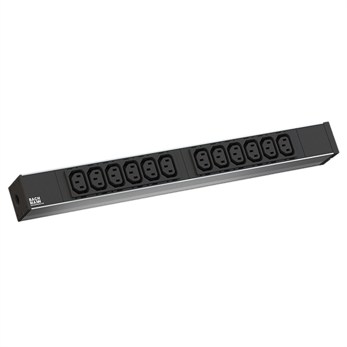 Bachmann 333.830 12AC-uitgang(en) 1U Zwart, Grijs energiedistributie