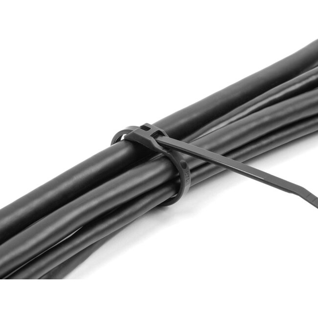Delock Cable tie with flat head L 370 x W 7.6 mm 100 pieces black