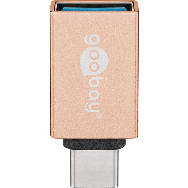 Goobay USB-C™/USB-A 3.0 OTG SuperSpeed ​​Adapter for Charging Cables, gold