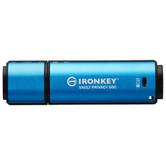 KINGSTON TECHNOLOGY Kingston Technology IronKey 8GB USB-C Vault Privacy 50C AES-256 versleuteling, FIPS 197
