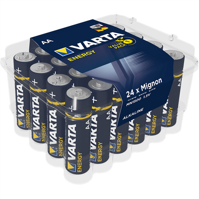 VARTA Batterij Mignon AA, AM-3, LR 06, 1,5 V, 24 stuks