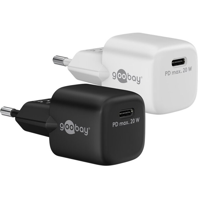 Goobay USB-C™ PD GaN Fast Charger Nano (20 W) white