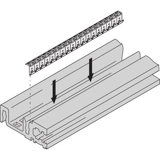 Schroff SCHROFF EuropacPRO EMC-afschermingsset, afdekplaat naar horizontale rail, roestvrij staal, 84 pk, 10 stuks