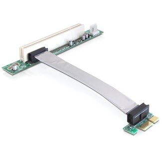 DeLOCK Delock Riser Card PCI Express x1 > 1 x PCI with flexible cable 13 cm left insertion