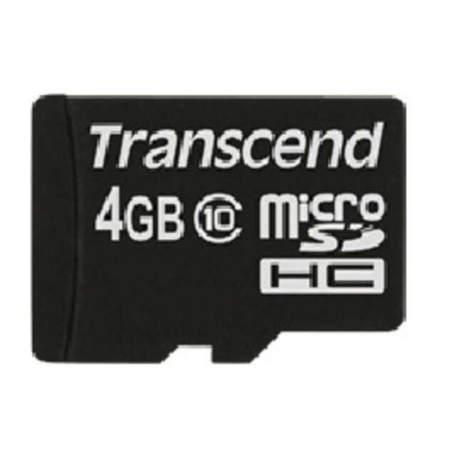 Transcend TS4GUSDC10 4GB MicroSDHC Klasse 10 flashgeheugen