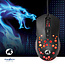 Gaming Muis | Bedraad | 800 / 1200 / 2400 / 3200 / 4800 / 7200 dpi | Instelbare DPI | Aantal knoppen: 7 | Programmeerbare knoppen | Rechtshandig | 1.50 m | RGB