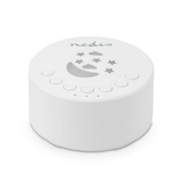 White Noise Machine | 18 Sound Options | 1 W | Maximale batterijduur: 18 uur | Dimbaar Licht | Tijdschakelaar | Wit