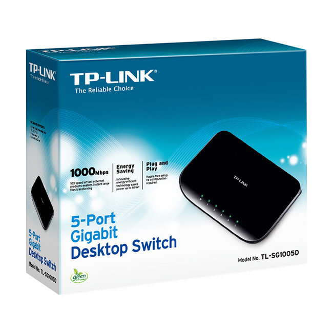 TP-LINK TL-SG1005D Onbeheerde netwerkswitch Gigabit Ethernet (10/100/1000) Zwart netwerk-switch