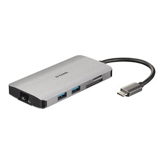 D-Link D-Link DUB-M810 USB-C 8-Port USB 3.0 Hub HDMI, Ethernet, Card Reader, Power