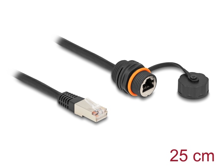 DeLOCK 88146 netwerkkabel Zwart 0,25 m Cat6a S/UTP (STP)