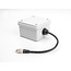 Delock Cable RJ45 plug to RJ45 jack Cat.6A for built-in with M20 thread and protective cap IP68 dust and waterproof 25 cm black