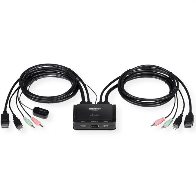 TRENDnet TK-220DPi KVM Switch, 2-poorts 4K DisplayPort