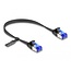 Delock RJ45 Flat Patch Cable plug to plug Cat.6A flexible 0.25 m black