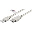 Goobay USB 2.0 Hi-Speed Extension Cable with USB Certificate, Grey 3 m
