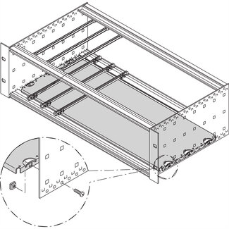 Schroff SCHROFF Montageplaat voor 19" kast en moduledrager, 42 HP, 160 mm printplaatlengte