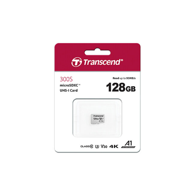 Transcend 300S 128GB MicroSDXC UHS-I Klasse 10 flashgeheugen