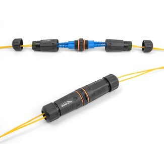 DeLOCK Delock Optical Fiber Cable Connector SC Duplex female to SC Duplex female APC with M20 thread IP68 dust and waterproof