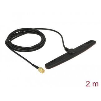 DeLOCK Delock GSM UMTS LTE Antenna SMA Plug 2.5 dBi 2 m RG-174 omnidirectional adhesive mounting