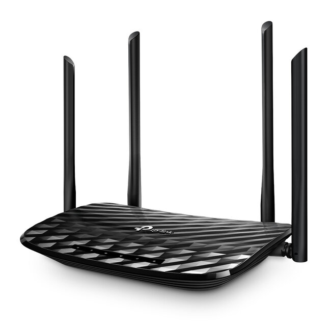 TP-Link AC1200 draadloze router Gigabit Ethernet Dual-band (2.4 GHz / 5 GHz) Zwart