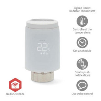 Nedis SmartLife Radiatorbediening | Zigbee 3.0 | Batterij Gevoed | LED | Android™ / IOS