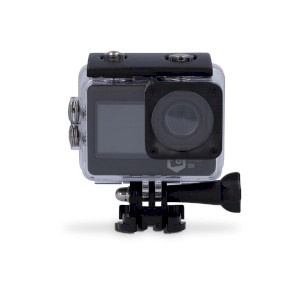Action Cam - Dubbel scherm - 5K@30fps - 16 MPixel - Waterbestendig tot: 30.00 m - 80 min - Wi-Fi - App beschikbaar voor: Android / IOS - Mounts inbegrepen - Zwart