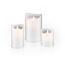 Goobay LED Real Wax Candle, White, 7.5 x 10 cm