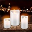 Goobay LED Real Wax Candle, White, 7.5 x 10 cm