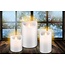 Goobay LED Real Wax Candle, White, 7.5 x 10 cm