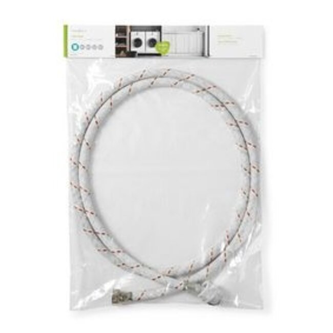 Nylon Toevoerslang | 1/2'' | 3/4'' | 10 Bar | 90 °C | 2.00 m | Toepassing: Schotel / Wasmachine | Nylon | Rood / Wit