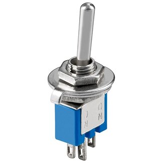 Goobay Goobay Toggle Switch Subminiature, 1x UM, 3 Pins, Blue Housing