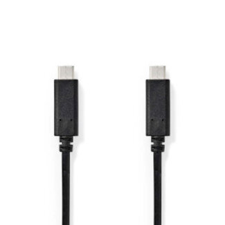 Nedis USB-Kabel | USB 3.2 Gen 1 | USB-C™ Male | USB-C™ Male | 60 W | 4K@60Hz | 5 Gbps | Vernikkeld | 2.00 m | Rond | PVC | Zwart | Doos