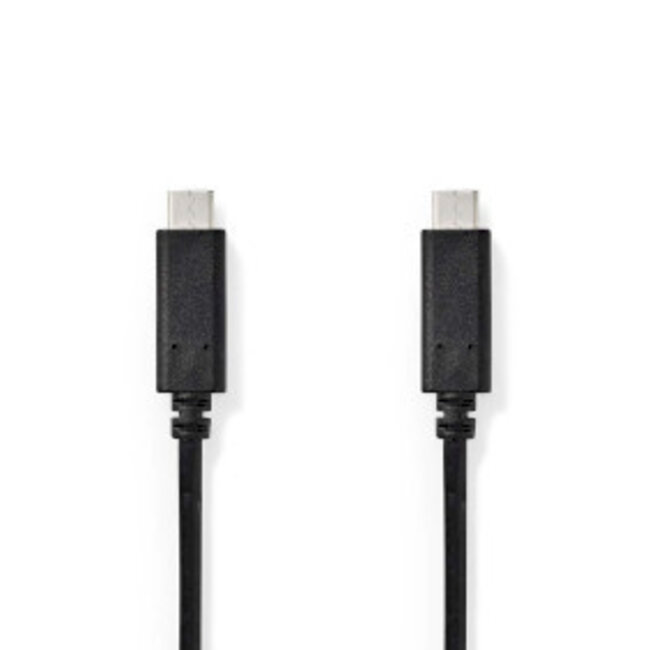 USB-Kabel | USB 3.2 Gen 1 | USB-C™ Male | USB-C™ Male | 60 W | 4K@60Hz | 5 Gbps | Vernikkeld | 2.00 m | Rond | PVC | Zwart | Doos