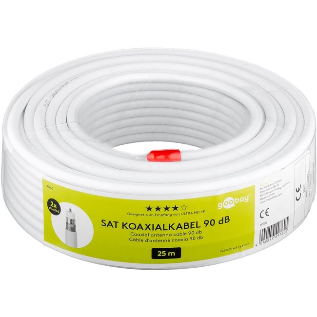 Goobay 90 dB SAT Coaxial Cable, Double Shielded 25 m