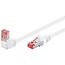 Goobay CAT 6 Patch Cable 1x 90° Angled, S/FTP (PiMF), white 1 m