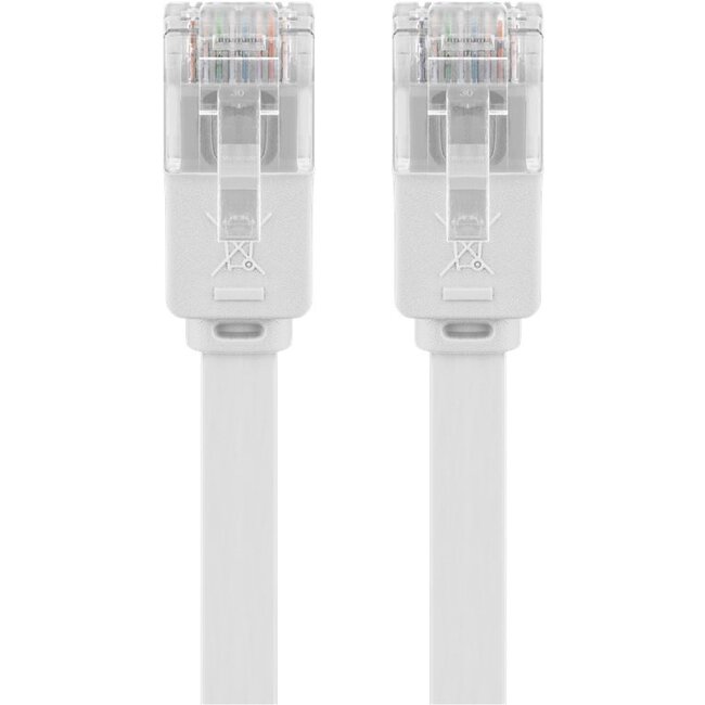 Goobay CAT 6 Flat Patch Cable, U/UTP, white 1.5 m