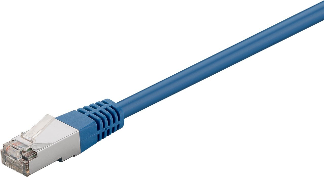 Goobay 73123. Snoerlengte: 2 m, Kabel standaard: Cat5e, Kabelafscherming: F/UTP (FTP), Aansluiting 1: RJ-45, Aansluiting 2: RJ-45, Contact geleider materiaal: Goud