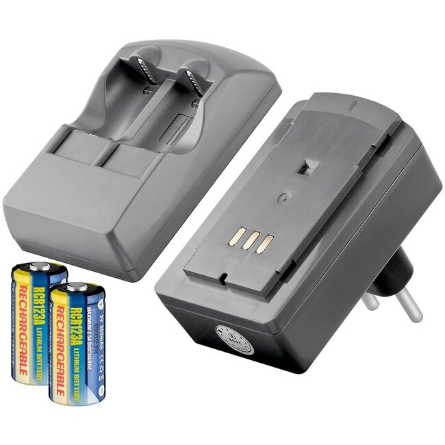 Goobay Photo Battery Charger incl. 2x RCR123 Rechargeable Batteries