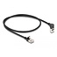 Delock RJ45 Network Cable Cat.6A S/FTP Slim 90° upwards angled / straight 0.5 m black
